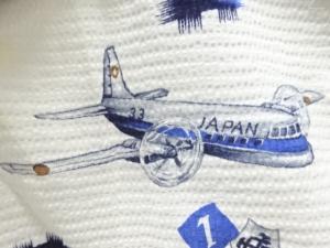 アンティーク　飛行機模様浴衣